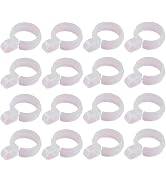 50 Pcs White Plastic Windproof Hanger Hooks Clothes Hanger Buckle Clip Laundry Hanging Hooks Clos...