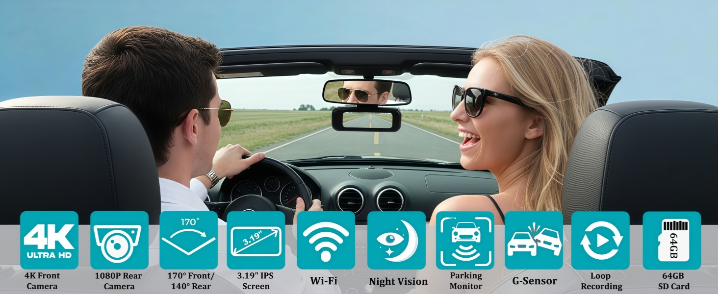 Dash Cam Front and Rear