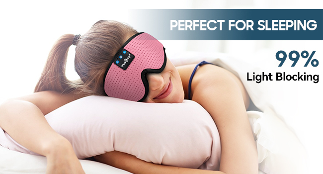 sleep headphones bluetooth sleep eye mask headphones headband for side sleepers cool gadgets gift