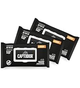 Captodor Body Wipes, Pack of 2, Total of 96 Wipes, 8 x 7 inches, Wet Wipes Shower on the Go, Grap...