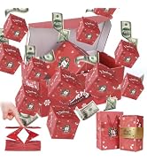 Christmas Surprise Gift Box Explosion for Money,Unique Folding Bouncing Red Envelope Gift Box wit...