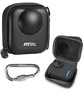 FiTSTILL PU Mini Carrying Storage Case for Go Pro Max 2019/Go Pro Max 2025,Hard Shell Travel Prot...