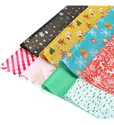 Shindel 80Sheets Holiday Tissue Paper Assortment (8 Styles), 27.5x20inches Greetings Christmas Wr...