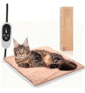 Annchwool Pet Heating Pad for Puppy Cat Dog-17.7 x 15.7in-6 Adjustable Temperature & 5 Timer-Wate...
