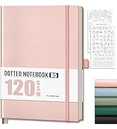 AHGXG Bullet Dotted Journal - Dot Grid Notebook Journal, 120 GSM Thick Acid-Free Paper, Large B5 ...
