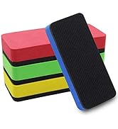OWLKELA Magnetic Dry Erase Erasers, Assorted, White Board Erasers, 4 Pack, Dry Erase Board Eraser...