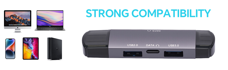 USB C Hub USB Hub for Laptop USB Splitter Data Hub USB Extender USB Multiport Adapter