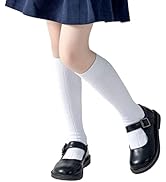 Marchare Girls Knee High Socks Kids Boys School Uniform Seamless Cable Knit Cotton Socks Stocking...