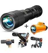 Python 12x45 HD Clear Vision Monocular Telescope with Python 10x42 HD Explorer Monocular Telescop...