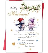 gerdiny Christmas Card for Husband, Romantic Xmas Card from Wife,Merry Christmas Cards Gifts for ...