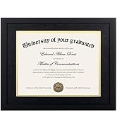 upsimples 11x14 Diploma Frame Certificate Degree Document Frame with High Definition Glass, 8.5 x...