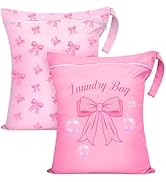 2 Pcs Large Travel Laundry Bags Waterproof Wet Dry Bag, Washable Dirty Clothes Bags for Travel,Dr...