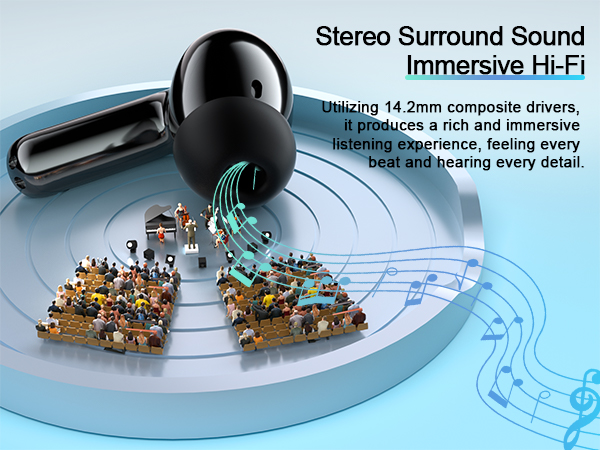 Black wireless earbud