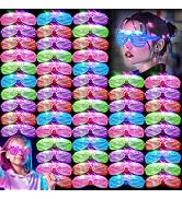HONLYNE 180 PCS Light Up Glasses, Glow In The Dark Party Supplies, LED Glasses, Glow Glasses, Glo...