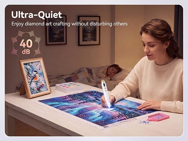 Electric Diamond Art Pens with Light