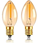 C7 LED Salt Lamp Light Bulbs Amber Candelabra Bulb Candle Light Bulb 0.5W Equivalent 5W 7W E12 Ba...