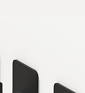 GWAAZXGZ Square Self Adhesive Towel Hooks - 4 Pack Matte Black Metal Hooks, Right-Angle Design fo...