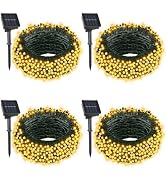4 Pack Solar String Lights,Total 132Ft 400 LED Solar Powered Twinkle String Lights Waterproof wit...