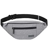 MAXTOP Large Crossbody waist Pack with 4-Zipper Pockets,Gifts for Enjoy Sports Festival Workout T...
