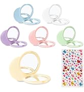 Lilingsty Compact Mirror Bulk, 6-Color Mini Double-Sided Mirror Bulk, Compact and Exquisite, Indi...