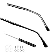 SHINEOFI Glasses Repair Leg Temple Arms for Eyeglasses 1 Pair Metal Eyeglass Replacement Arm Univ...