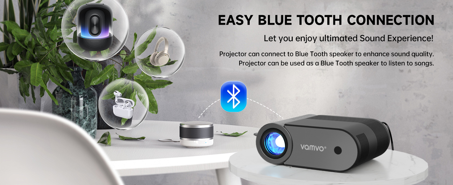 vmavo mini projector wifi