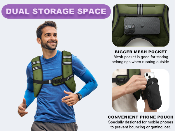 Weighted Vest for Women and Men 5 8 10 15 20 25 30 Lbs Reflective Stripe Adjustable Buckle Straps