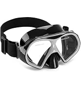 Aegend Swim Goggles with Nose Cover, 180° Panoramic Anti-Fog Tempered Glass, No-Leak Diving Mask ...