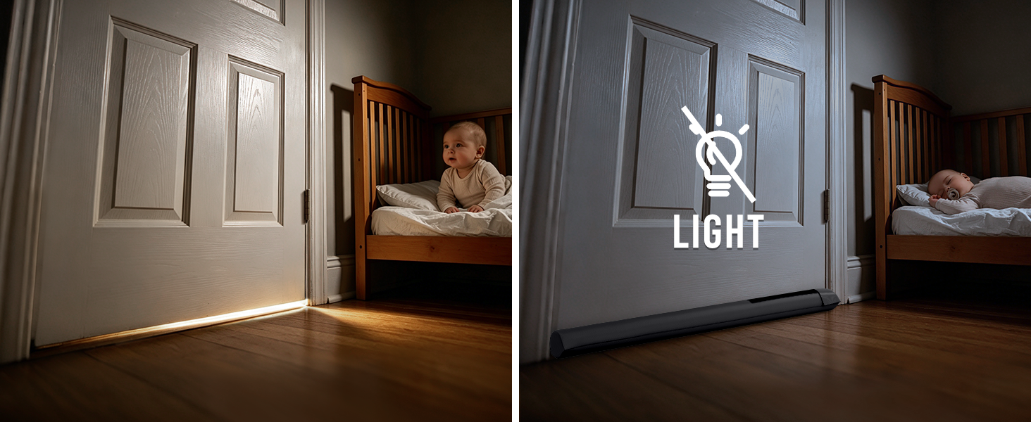 under nursery door light blocker
