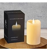 TECHLONG Flickering Flameless Candles with 3D Moving Flame, Last 1000+ Hours Battery Operated Can...