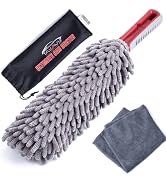 Car Duster Interior by TAKAVU, 360° Microfiber Fingers, Unbreakable Comfort Handle, Lint and Scra...