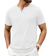 COOFANDY Men's T Shirts Short Sleeve Casual V Neck T-Shirt Soft Notch Neck Tee Classic Plain Shirts
