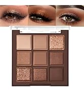 CAKAILA Neutral Nude Brown Eye Shadow Palette,Rose Gold Dark Brown Bronze Naked Cream Eyeshadow P...