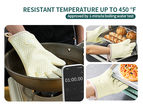 silicone oven mitts pair
