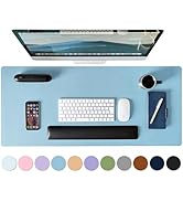 Mouse Pad Desk Protector Mat, Large PU Leather Office Desk Mat, Non-Slip Desk Pad for Keyboard an...