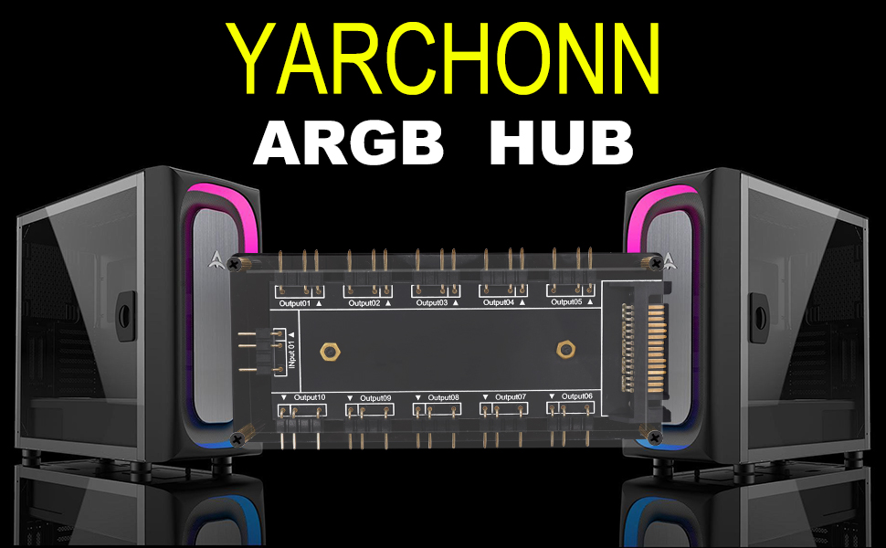 5V 3 PIN ARGB HUB for control FANS LED