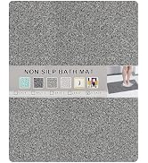 Nonslip Bathtub Mat, Anti Slip Bath Mat 0.6" Extra Thick, Quick Dry Bath Tub Anti Slip Shower Mat...