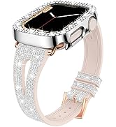 Goton Bling Band +Case for Apple Watch Bands 45mm 44mm 41mm 40mm 38mm Series 9 8 7 SE 6 5 4 3 2 1...