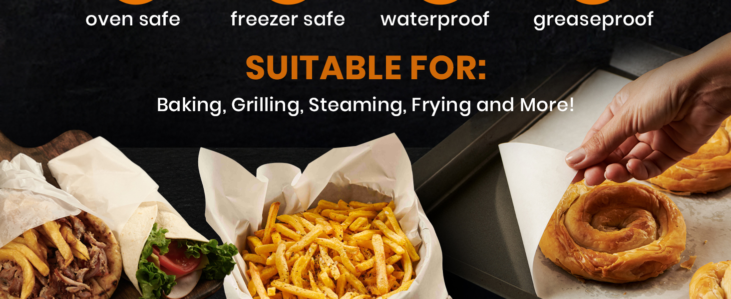 bleached precut parchment paper