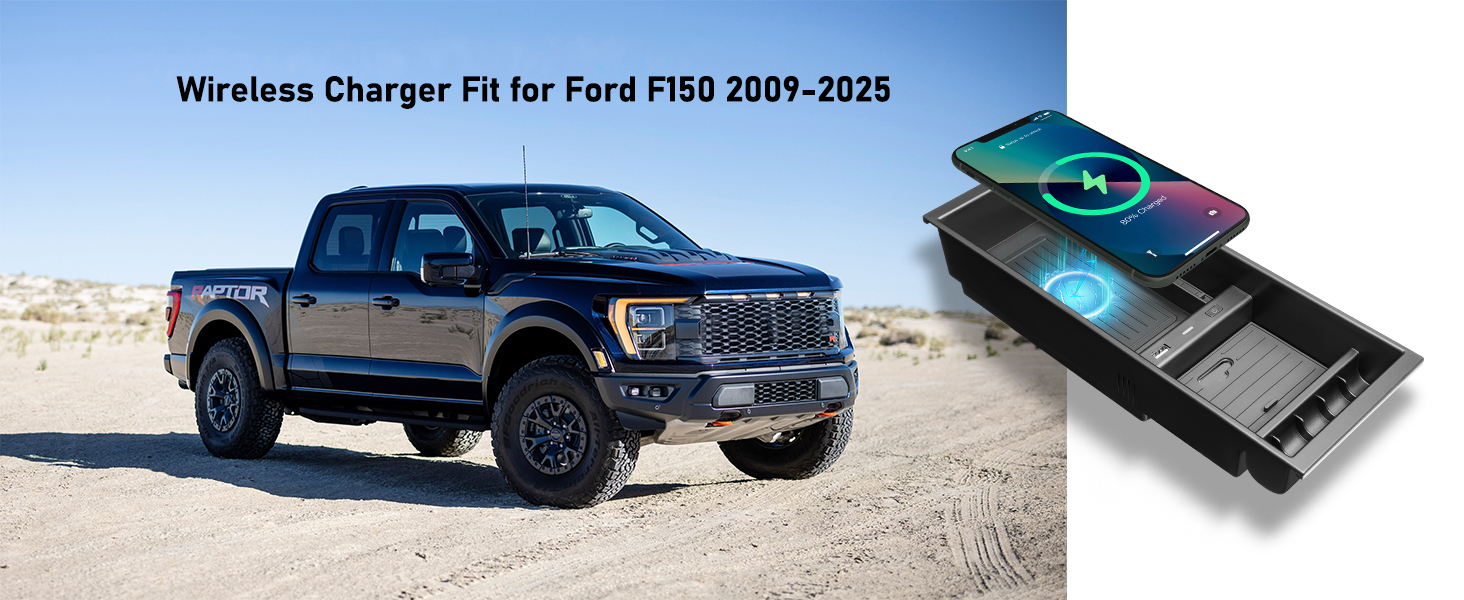 CarQiWireless Wireless Charger for F150 2009-2023 2024 2025