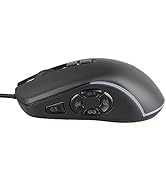 Sanpyl Wired Gaming Mouse with 10 Programmable Side Buttons, 800-7200DPI 6 Adjustable DPI Shortcu...