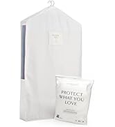 Luxury Cotton Garment Storage Bag | Short 40 Inch | Certified Organic Cotton Suit Bag | Breathabl...