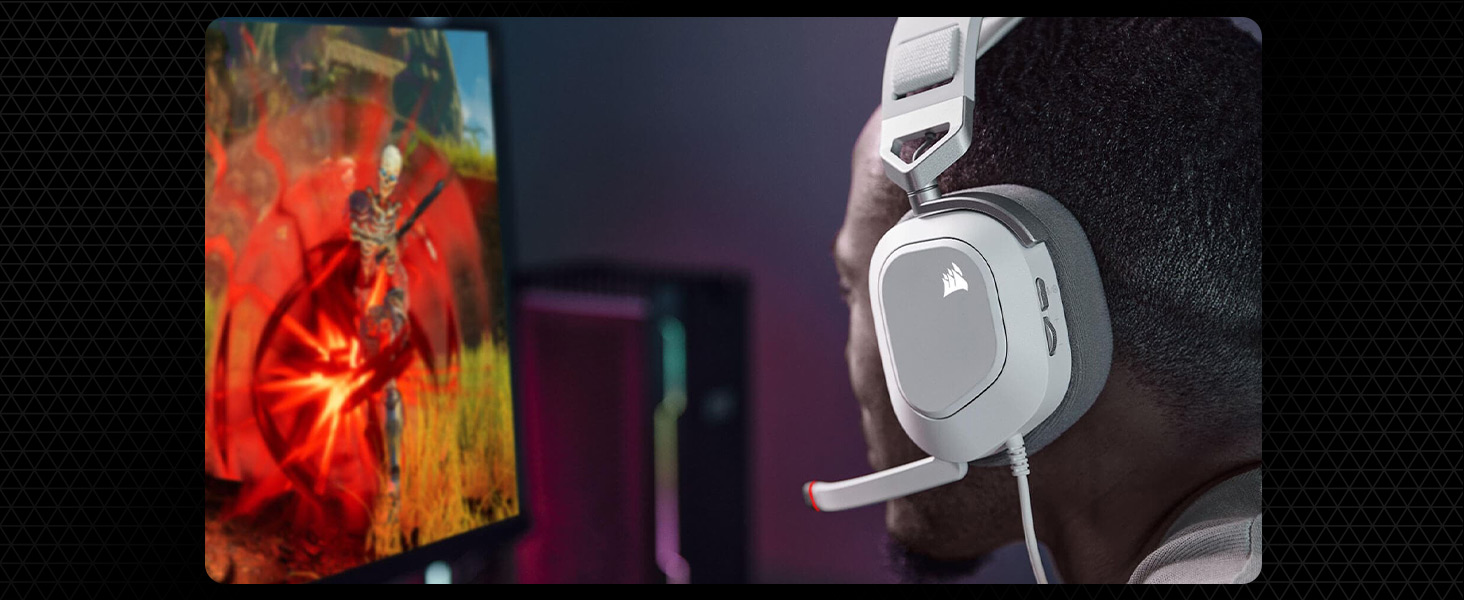 gaming headset, streaming headset, esports headset, white headset