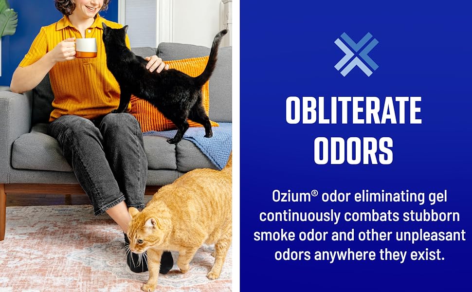 Continuously combats stubborn smoke odor and other unpleasant odors anywhere they exist.
