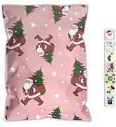 JinRuiKJ Christmas Poly Mailers 10x13 Inch 100 Pcs - Heavy Duty Tear-Proof Mailings Envelopes - W...