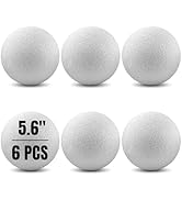 Hygloss Products Foam Balls - Craft Foam (XPS) for Projects, Arts, & Crafts, 6-Inch, White, 6 Pieces