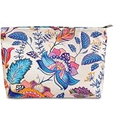 STARDW Aesthetic Floral Makeup Bag Cute Small Cosmetic Bags for Women Girls, Travel Toiletry Bag ...