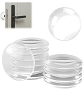 12PCS Door Bumper,Door Stoppers for Wall,1.96'' Clear Door Knob Quiet Wall Protector,Self Adhesiv...