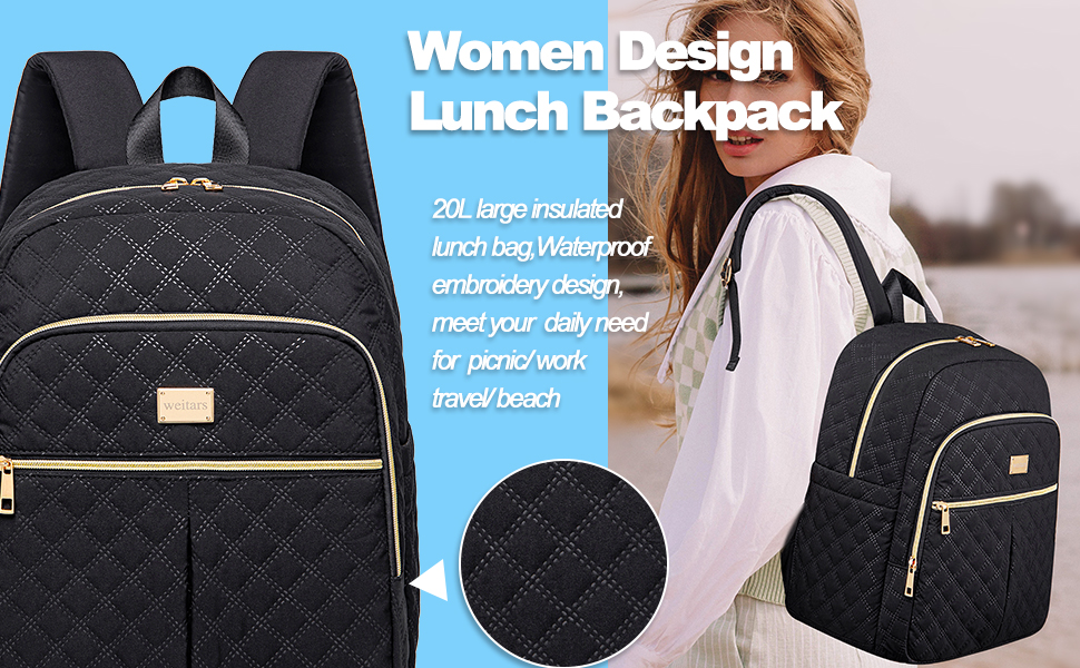 lunch backpack lunch bag cooler backpack insulated adult lunch cooler large for women design