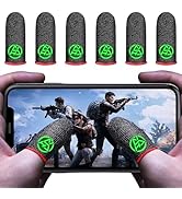Rakizbe Gaming Finger Sleeves, High-Sensitive Anti-Sweat Touchscreen Game Thumb Gloves, Mobile Ga...